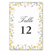 Personalisierte Rustikale Hochzeit der Wasserfarbe Tischnummer (Vorderseite)