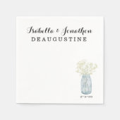 Personalisierte Rustikale Hochzeit - Mason Jar Serviette (Vorderseite)
