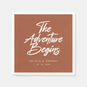 Personalisierte Rustikale Hochzeit Napkins auf der Serviette (Vorderseite)