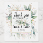 Personalisierte Rustikale Hochzeitgenössische Land Weinetikett (Einzelnes Label)