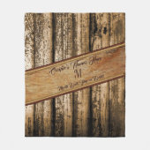 Personalisierte rustikale Hochzeitsgeschenke, Hoch Fleecedecke (Vorderseite)