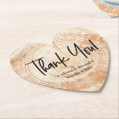 Personalisierte Rustikale Hochzeitstorte Vielen Da Untersetzer (angewinkelt)