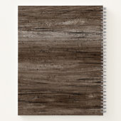 Personalisierte Rustikale Holzgelbe Sonnenblumen R Notizblock (Rückseite)