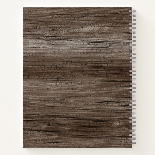 Personalisierte Rustikale Holzgelbe Sonnenblumen R Notizblock (Rückseite)