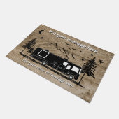 Personalisierte rustikale Holzkonstruktion der Kla Fußmatte (Schrägansicht)