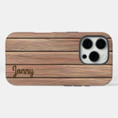 Personalisierte rustikale Holzstruktur Case-Mate iPhone Hülle (Rückseite (Horizontal))