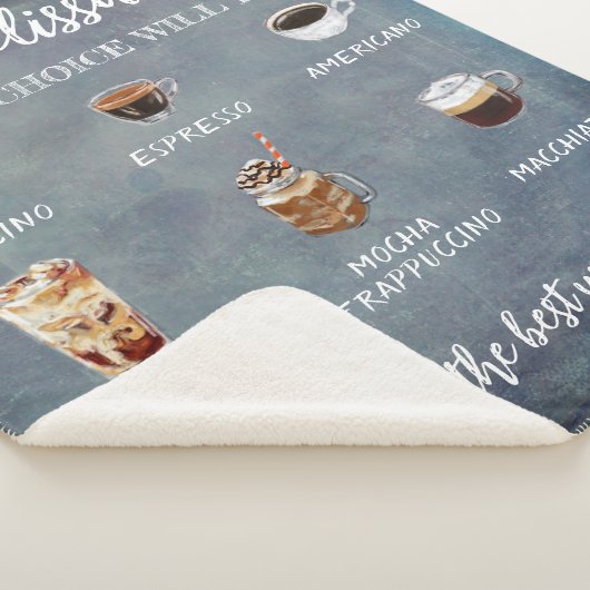 Personalisierte rustikale Kaffeekoche Gemütlich Sherpadecke (3/4)