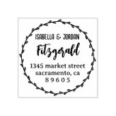 Personalisierte rustikale Kleider Couple Rücksende Gummistempel (Prägung)