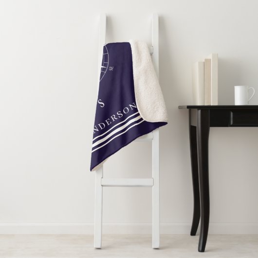 Personalisierte Rustikale Kompassfamilie Sherpadecke (Beispiel)