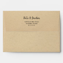 Personalisierte Rustikale Kraft-Papier-Background-