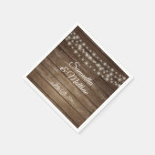 Personalisierte Rustikale Landwaldlichtung Serviette (Ecke)