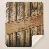 Personalisierte Rustikale Laufdecke, Hochzeitsgesc Sherpadecke (Vorderseite)