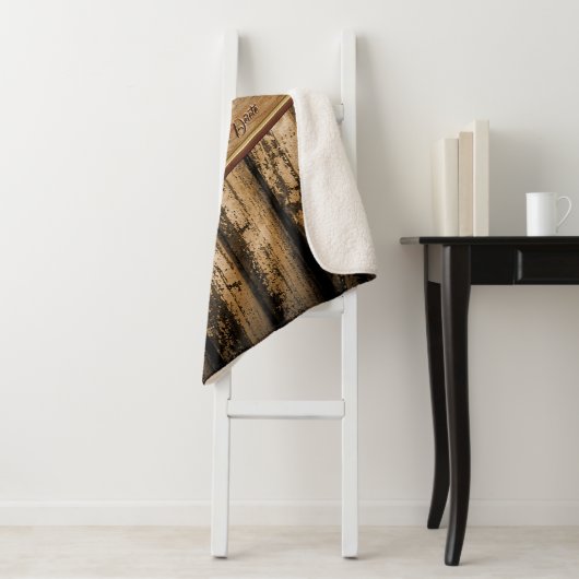 Personalisierte Rustikale Laufdecke, Hochzeitsgesc Sherpadecke (Beispiel)