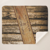 Personalisierte Rustikale Laufdecke, Hochzeitsgesc Sherpadecke (Vorderseite (Horizontal))