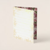 Personalisierte rustikale lila Rose Folienkarte (Vorderseite)