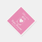 Personalisierte rustikale Massekarte Babydusche Serviette (Ecke)
