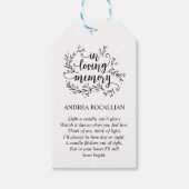 Personalisierte Rustikale Reben, Schwarzer Schrift Geschenkanhänger (Vorderseite)