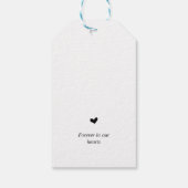 Personalisierte Rustikale Reben, Schwarzer Schrift Geschenkanhänger (Rückseite)