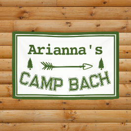 Personalisierte rustikale Retro Camp Bach Arrow gr Banner
