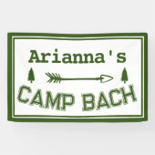 Personalisierte rustikale Retro Camp Bach Arrow gr Banner (Horizontal)
