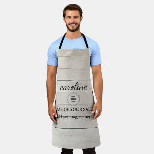 Personalisierte rustikale Schürze