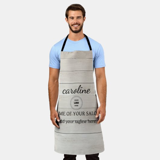 Personalisierte rustikale Schürze (Getragen)