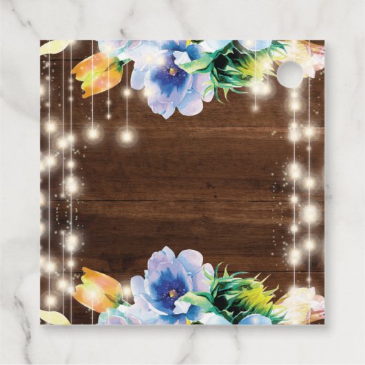 Personalisierte Rustikale Stiefel Geschenkanhänger (Rückseite)