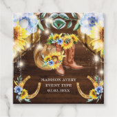 Personalisierte Rustikale Stiefel Geschenkanhänger (Vorderseite)