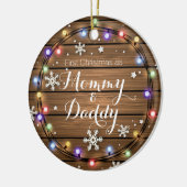 Personalisierte rustikale Stringlight Keramik Ornament (Links)