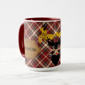 Personalisierte rustikale Tasse für die Rentierfri (Vorderseite Links)