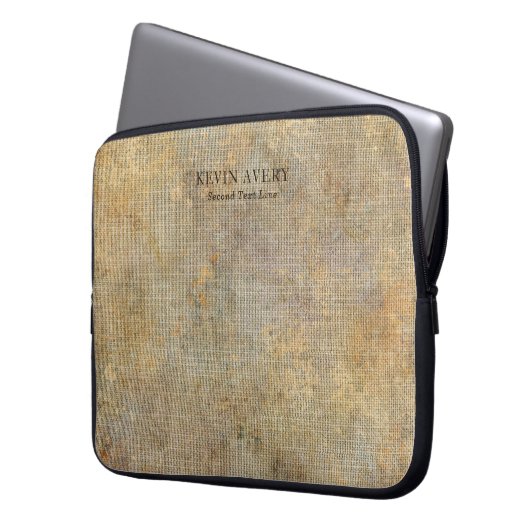 Personalisierte Rustikale Textilindustrie Laptopschutzhülle (Vorderseite Links)