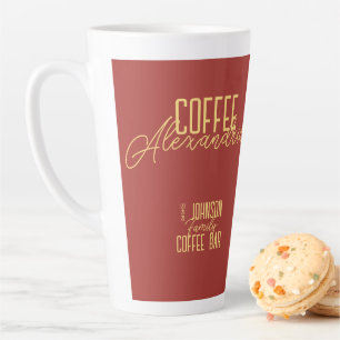 Personalisierte rustikale Typografie Milchtasse