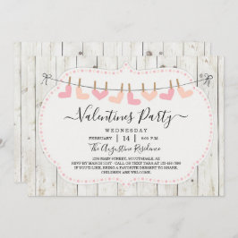 Personalisierte rustikale Valentinstag Party Einla Einladung