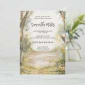 Personalisierte rustikale Vintage Babydusche Einladung (Stehend Vorderseite)