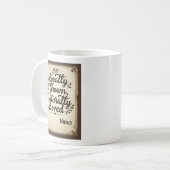Personalisierte rustikale Wanddekoration Kaffeetasse (Vorderseite Links)