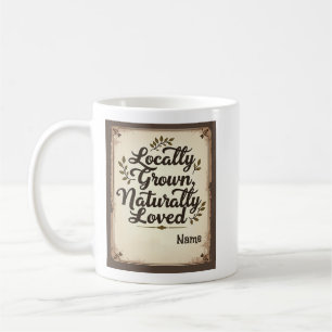 Personalisierte rustikale Wanddekoration Kaffeetasse