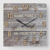 Personalisierte Rustikale Wanddekoration, Uhr (Vorderseite)