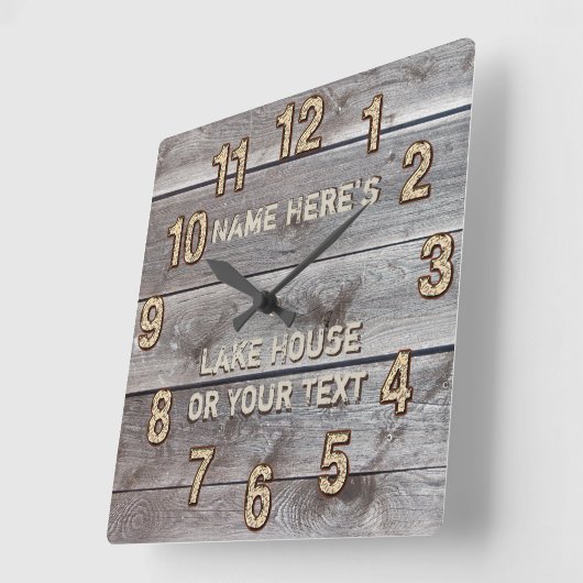 Personalisierte Rustikale Wanddekoration, Uhr (Winkel)