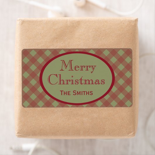 Personalisierte rustikale Weihnachts-Etiketten (Insitu)