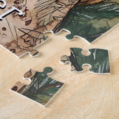 Personalisierte rustikale Weihnachtsgeschenke Puzzle (Seite)