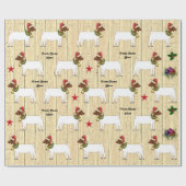 Personalisierte Rustikale Weihnachtsmänner Geschenkpapier (Flach)