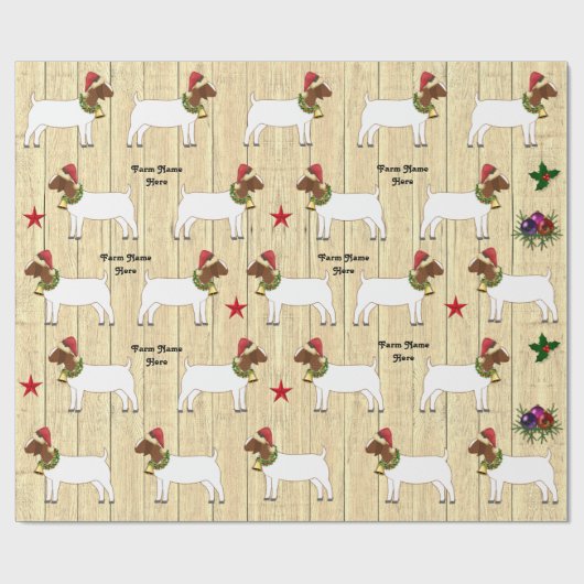 Personalisierte Rustikale Weihnachtsmänner Geschenkpapier (Flach)