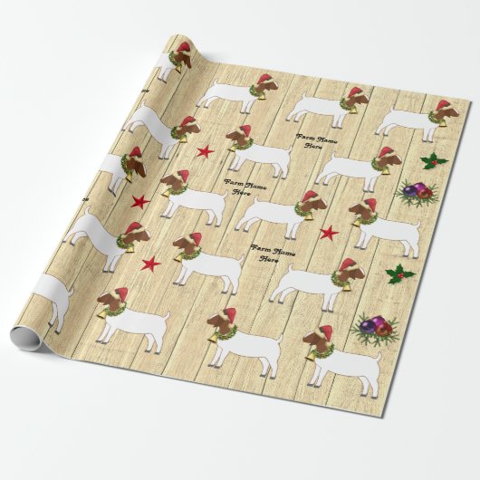 Personalisierte Rustikale Weihnachtsmänner Geschenkpapier (Ungerollt)