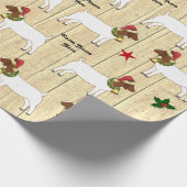 Personalisierte Rustikale Weihnachtsmänner Geschenkpapier (Ecke)