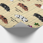 Personalisierte Rustikale Weihnachtsweihnachtskute Geschenkpapier (Ecke)