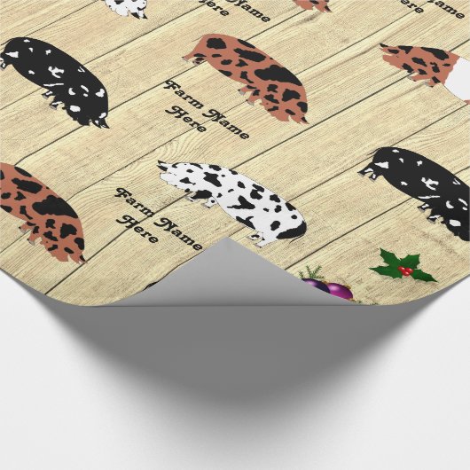 Personalisierte Rustikale Weihnachtsweihnachtskute Geschenkpapier (Ecke)