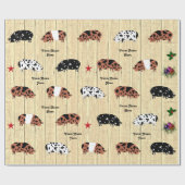 Personalisierte Rustikale Weihnachtsweihnachtskute Geschenkpapier (Flach)