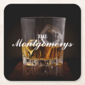 Personalisierte Rustikale Whisky-Steine Rechteckiger Pappuntersetzer (Vorderseite)