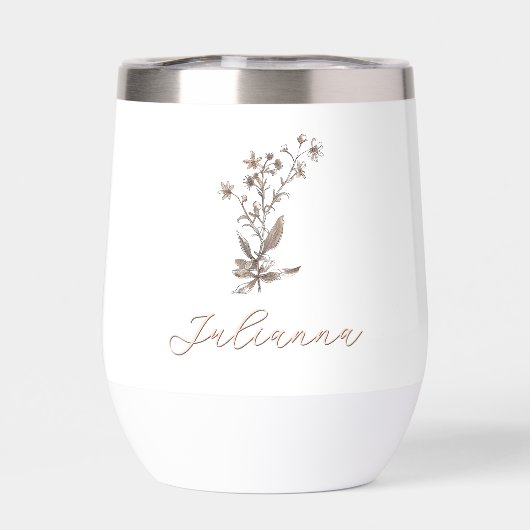 Personalisierte Rustikale Wildblumen (Rückseite)