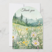 Personalisierte rustikale Wildblumen Geburtstag Einladung (Rückseite)